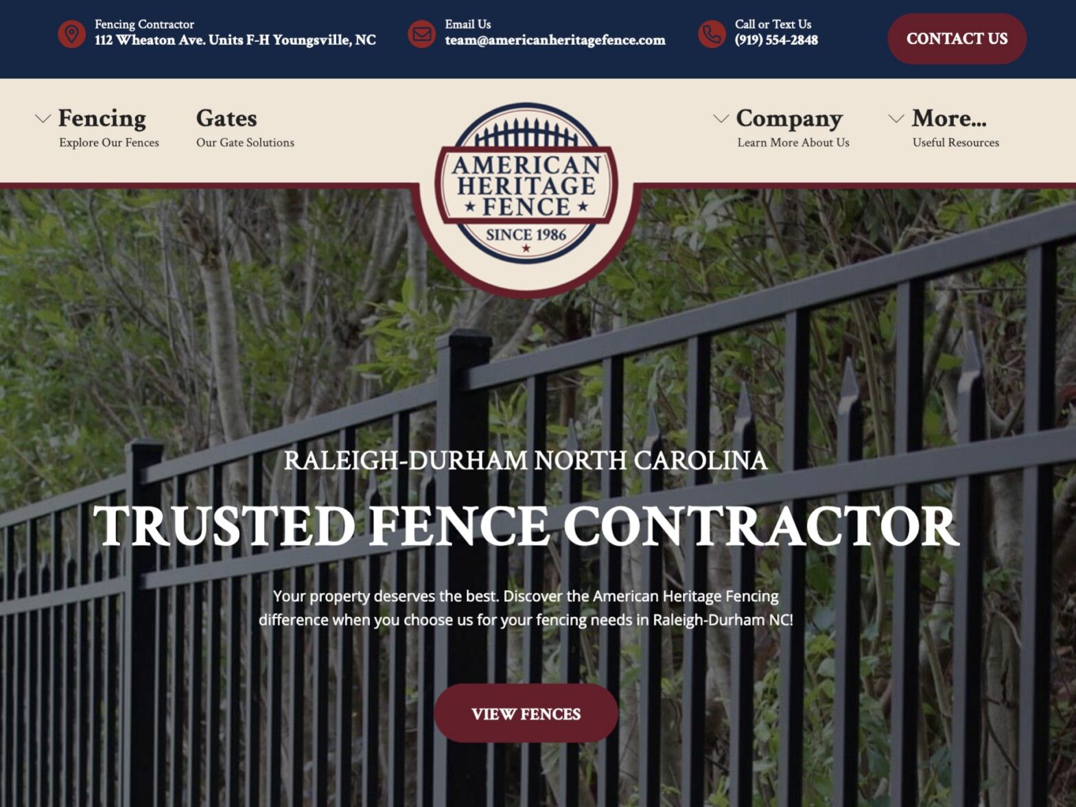 Photo of a Raleigh-Durham fence company