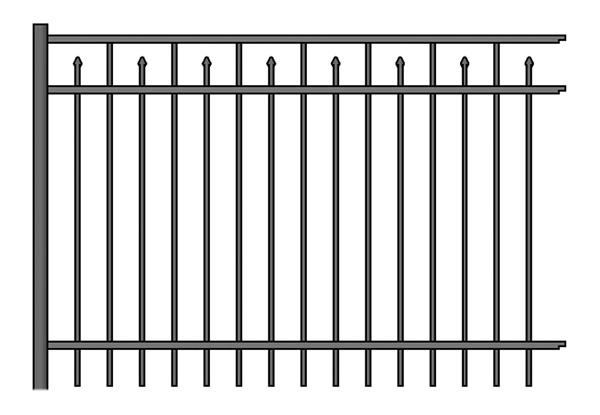 Floridian aluminum fence in Raleigh-Durham North Carolina