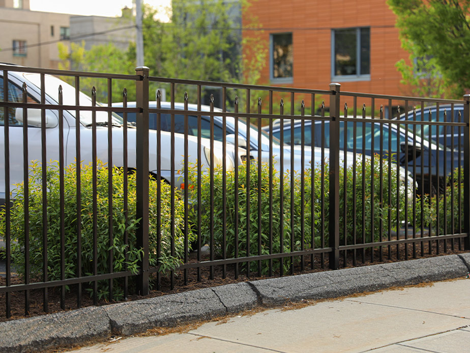 Commercial Wrought Iron fence installation for the Raleigh-Durham North Carolina area.
