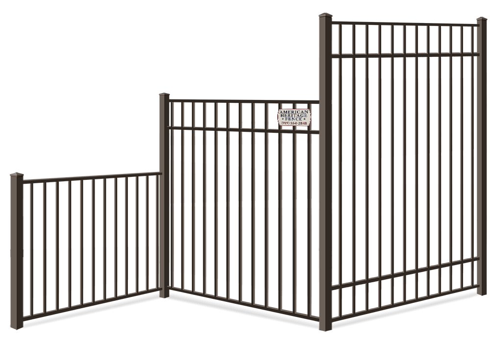 Aluminum fence height options Raleigh-Durham North Carolina