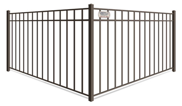 Commercial 3 rail aluminum fence in Raleigh-Durham North Carolina