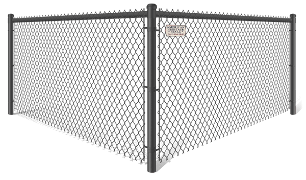 Black PVC-Coated chain link fence company in Raleigh-Durham North Carolina
