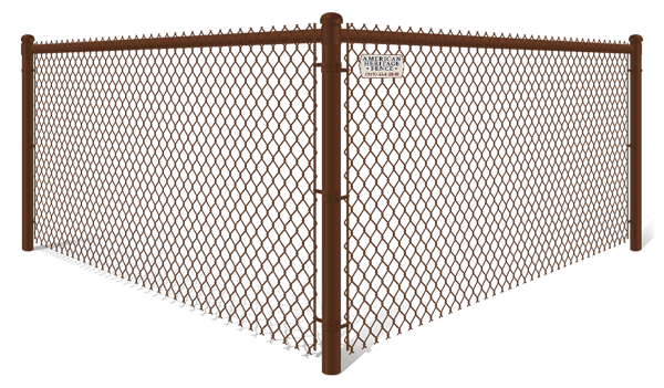White chain link fence with white privacy slats in Raleigh-Durham North Carolina