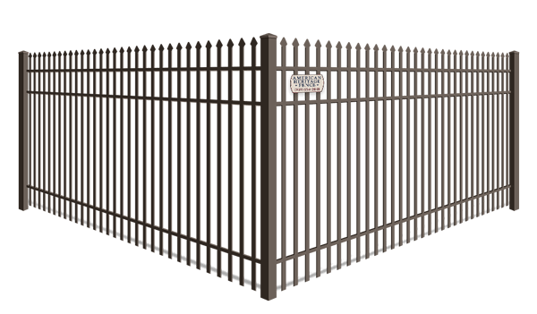 Commercial grade double picket spear top aluminum security fence in Raleigh-Durham North Carolina
