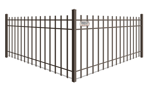Extended picket commercial aluminum fence Raleigh-Durham North Carolina