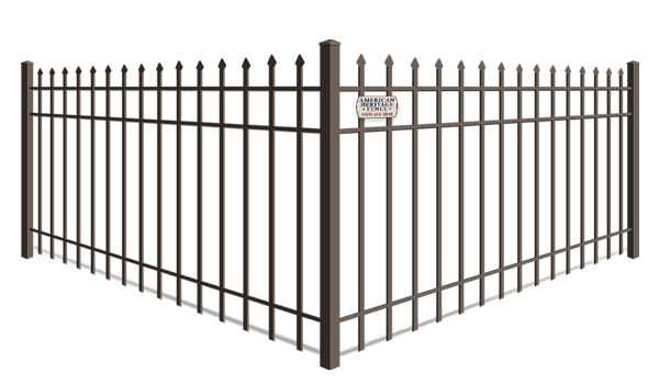 Spear top commercial aluminum fence contractor in Raleigh-Durham North Carolina