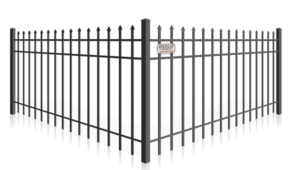 Spear top commercial metal fence contractor in Raleigh-Durham North Carolina