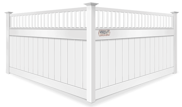 Decorative spindle top vinyl fence company in Raleigh-Durham North Carolina