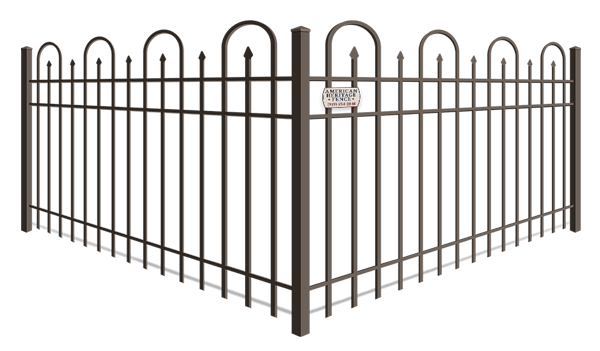 Looped Picket aluminum fence company in Raleigh-Durham North Carolina