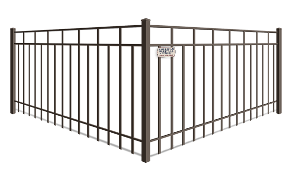 Alternating Picket Flat Top aluminum fence company in Raleigh-Durham North Carolina