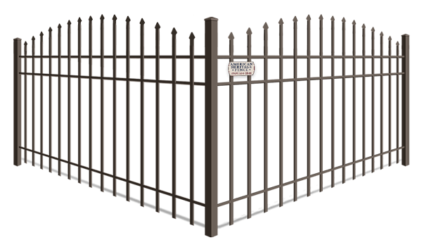 Arched Top aluminum fence company in Raleigh-Durham North Carolina