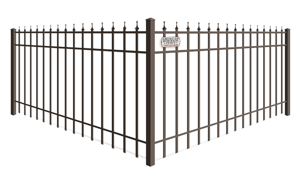 Finial top aluminum fence company in Raleigh-Durham North Carolina