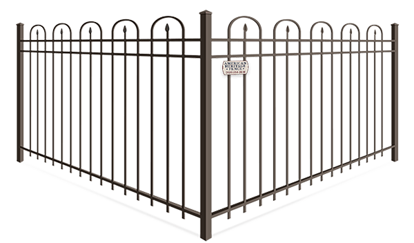 Looped Picket aluminum fence company in Raleigh-Durham North Carolina