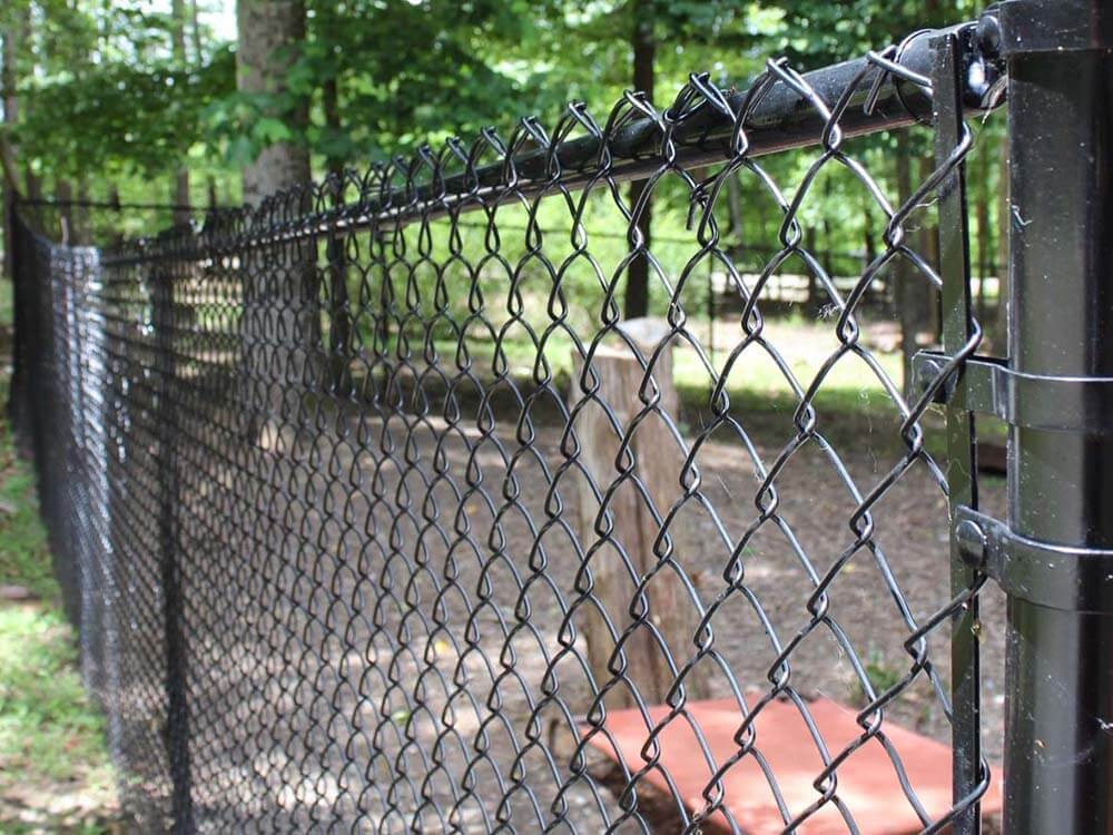 Fence with Black Chain Link Fence Installation Contractor in Raleigh-Durham North Carolina in Raleigh-Durham North Carolina
