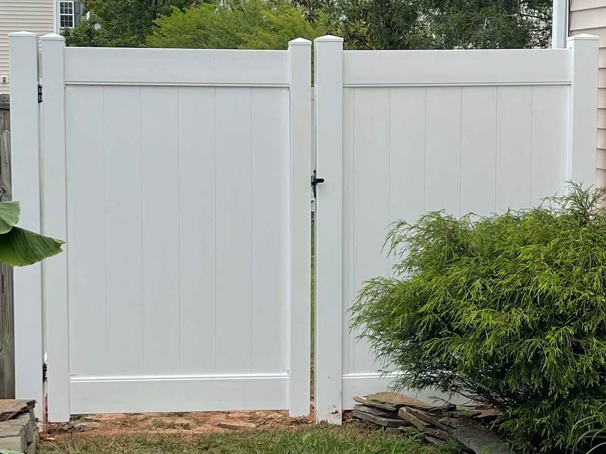 Fence with Residential White Vinyl Fence Installation Company in Raleigh-Durham North Carolina in Raleigh-Durham North Carolina